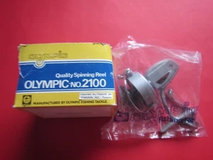 Vintage Olympic No 2100 Quality Spinning Fishing Reel New in damaged box Japan - Imagen 1 de 12