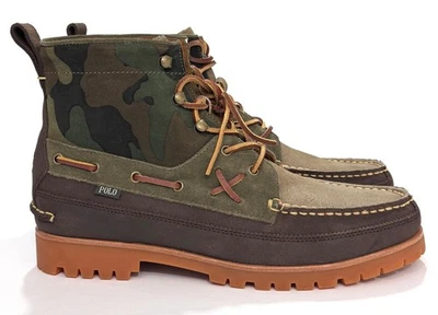 Polo Ralph Lauren Ranger Mid Camo Brown Colorblock Boots Mens 9.5-12 - Image 1 of 4