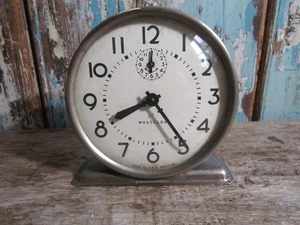Reloj despertador de cuerda Westclox "Raven" vintage años 60 - Imagen 1 de 3