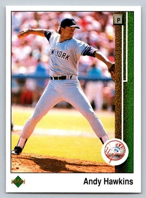 1989 Upper Deck #708 Andy Hawkins New York Yankees - Image 1 of 2