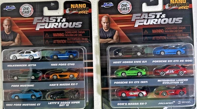 2025 NEW SET Jada Fast & Furious Nano Hollywood Rides 12 Cars Total New in Pack - Image 1 of 4