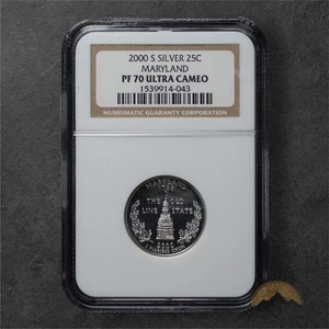 2000-S Proof Silver Maryland State Quarter 25C - NGC PF70 UCAM - San Fransisco - Picture 1 of 2