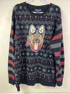 Maglione natalizio Bethesda Fallout Dogmeat 2XL nero brutto maglione natalizio - Foto 1 di 11