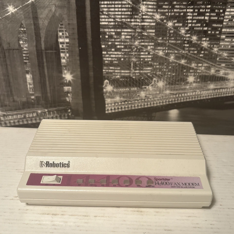 US Robotics Sportster 14,400 Fax Modem CCITT V.32 bis with V.42 bis Untested - Image 1 of 4