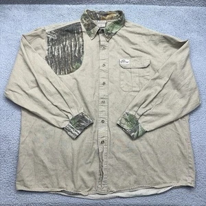 Team Realtree Made USA Mens XXL 100% Cotton Camo Button Down L/S Shooting Shirt - Picture 1 of 11