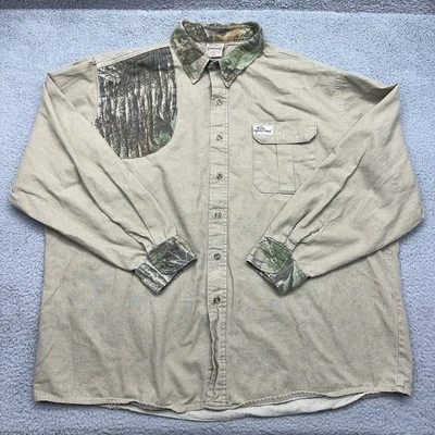 Team Realtree Made USA Mens XXL 100% Cotton Camo Button Down L/S Shooting Shirt - Image 1 of 4