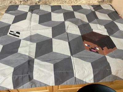 Falsa estándar de algodón orgánico Pottery Barn Kids Minecraft para edredón - nueva sin etiquetas Foto 1 de 2