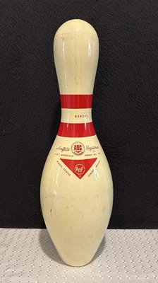 VINTAGE 1970'S AMFLITE ABC APPROVED WOOD BOWLING PIN PLASTIC COATED NO. 302 AMF - Image 1 of 4