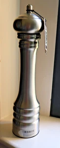 NEW SILVER STAINLESS STEEL Trudeau 12” Pepper Mill MOULIN Grinder - Picture 1 of 4