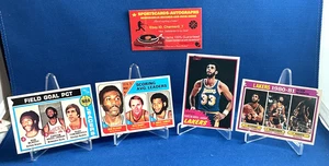 KAREEM ABDUL-JABBAR + 4 Card Topps Vintage NBA Basketball Lot + Coupon. - Picture 1 of 4