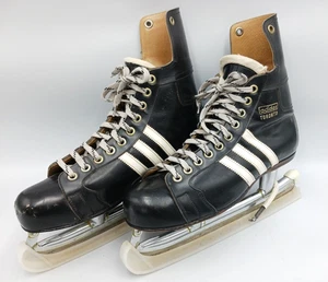 Adidas Toronto Eishockey Schlittschuh Größe 10, Made In Canada, Schwarz - Picture 1 of 22