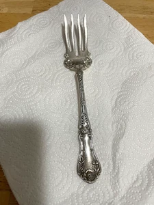 Silverplate Cold Meat Fork vintage Silverplate Serving Fork Rockford ANTIQUE? - Picture 1 of 2