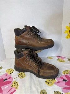 MENS ROCKY LEATHER BOOTS SIZE 8W Oil Resident Lace Up. - Picture 1 of 9