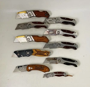 🌟10 Stück Holzgriff klappbar Lockback Taschen Allzweckmesser Teppichmesser Messer - Bild 1 von 7
