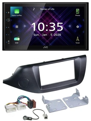 JVC DAB 2DIN MP3 Bluetooth USB Autoradio für Kia Ceed (ab 12) schwarz - Bild 1 von 4