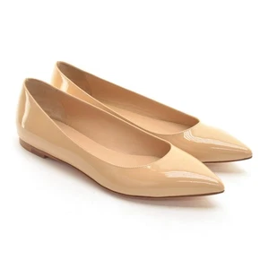 Ladies M. Gemi The Fortuna Ballet Flat 38.5 / 8 Natural Patent Slip On Shoes New - Picture 1 of 8