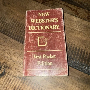 Vintage 1980 NEW WEBSTER'S DICTIONARY Vest Pocket Edition Delair Publishing Book - Picture 1 of 4