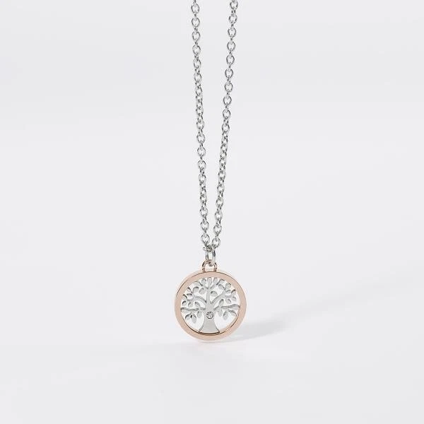 COLLANA 2JEWELS IN ACCIAIO CON PENDENTE ALBERO DELLA VITA TRAFORATO 251789 - Immagine 1 di 1