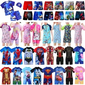 Boy Girls Swimsuit Swimwear Kids Cartoon One Piece/Swimming Costume/Swim Shorts⊹ - Picture 1 of 59