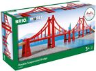Brio 33683 Double Suspension Train Bridge for Kids Age 3 Years Up - Compatible w