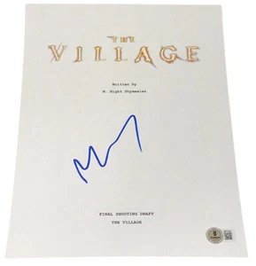 M. Night Shyamalan Signed Autograph The Village Movie Script Screenplay Beckett - Picture 1 of 2