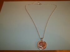 QUARTER COIN - CANADIAN CARIBOU - SILVER CASED PENDANT NECKLACE - 1968 to 2014 