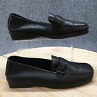 Aerosoles Shoes Womens 7.5M Penny Loafer Black Leather Casual Square Toe Slip On
