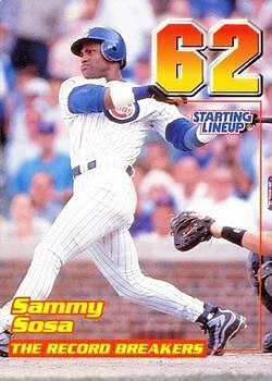 1999 Hasbro Starting Lineup Cards Home Run Record Breakers Sammy Sosa Cubs - Image 1 of 2