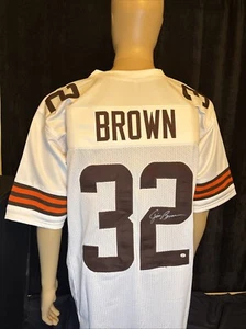 Jim Brown von den Cleveland Browns signiertes Fußballtrikot mit Echtheitszertifikat - Bild 1 von 6