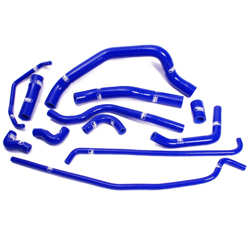 YAM14 Yamaha YZ 250 F 2007-2009 SAMCO RADIATOR HOSE KIT SILICONE YAM-14 BLUE - Image 1 of 1