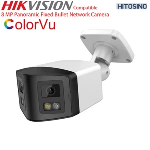 Hikvision Compatible 8MP ColorVu Panoramic IP Camera 180° 4K Hybrid Light US - Picture 1 of 16