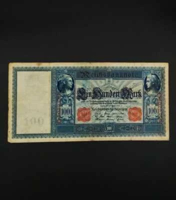 German World War Period 1910 100 Mark Reichsbanknote fine - Image 1 of 2