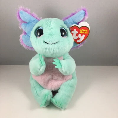 Ty Beanie Baby Bellies - ALEX the Pastel Axolotl (6 inch) Stuffed Plush Toy MWMT - Image 1 of 4