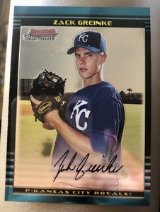 Zack Greinke 2002 Bowman Chrome Draft Picks and Prospects Rookie RC BDP6