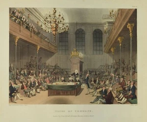 HOUSE OF COMMONS, "MICROCOSM OF LONDON", ACKERMANN 1808-10. - Imagen 1 de 1