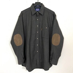 Pendleton Herren Trail Shirt Wildleder Ellenbogen Patch Größe L anthrazitgrau - Bild 1 von 6
