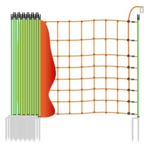 Elektronetz Schafzaun Schafnetz 50m 106cm 2 Sp Hundenetz Euronetz PLUS Steckzaun - Bild 1 von 3