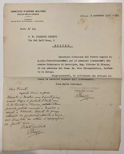 MESTRE VENEZIA PARTITO DI GOVERNO DOCUMENTO COMITATO D’AZIONE MALTESE A.XX° 1942 - Picture 1 of 8