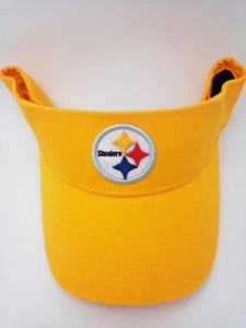 Pittsburgh Steelers Hat Adult Team Color Yellow Cotton Sun Visor by REEBOK - Picture 1 of 6