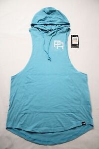 Under Armour Men's Project Rock Sleeveless Hoodie CG2 Glacier Blue Small NWT