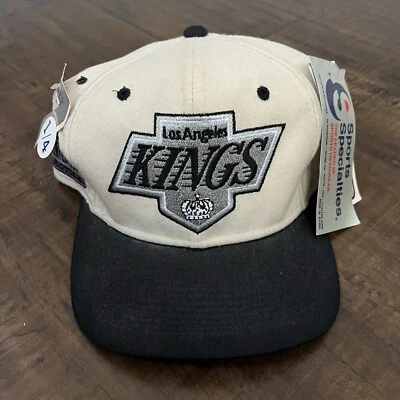 Винтажные специальности резинке шляпа сценарий LA Kings НХЛ Лос-Анджелес черный белый 7 1/4 - Изображение 1 из 4