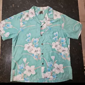 ANDRADE Honolulu Hemd Herren Extra Large 60er Jahre Hawaii Style blau geblümt Vintage - Bild 1 von 12