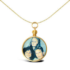 9ct Gold Jewelco London Picture Frame Plastic Locket Pendant Small 22mm