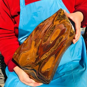 16,96 Pfund großes natürliches Tigerauge Quarz Kristall raues Mineral Probe Heilung - Bild 1 von 15