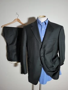 Brioni Suit Pine Green Melange Twill 52R 42R 2 Piece Jacket Coat Blazer Pants 32 - Picture 1 of 11