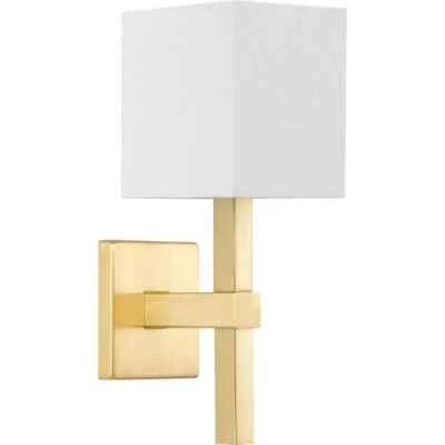 Progress Lighting Metro 5.5 in. 1-Light Satin Brass New Traditional Wall Sconce - Image 1 of 3