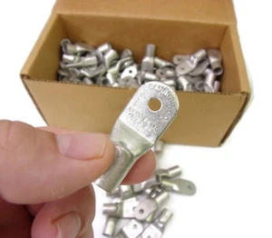 200 Panduit S2-10R-T #10 Stud Un-Insulated Tubular Terminals #2 and #1 AWG - Picture 1 of 5