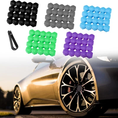 Fit For Audi A3 A5 A7 Q7 RS7 17mm Wheel Rim Lug Nut Covers Multi-color 20pcs - Image 1 of 4