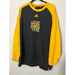 Herren Adidas Eulen Sweatshirt Pullover Langarm Sport Oberteil Schwarz Gold 2XL - Bild 1 von 5