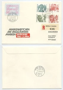 112805 - R-Brief - FDC Markenheftchen mit ungezähnten Marken - Bern 1.2.1984 - Picture 1 of 1